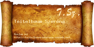 Teitelbaum Szeréna névjegykártya