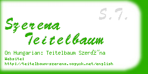 szerena teitelbaum business card